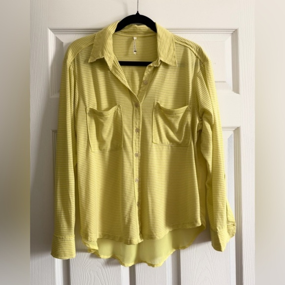 Willow & Clay Lime Striped Top